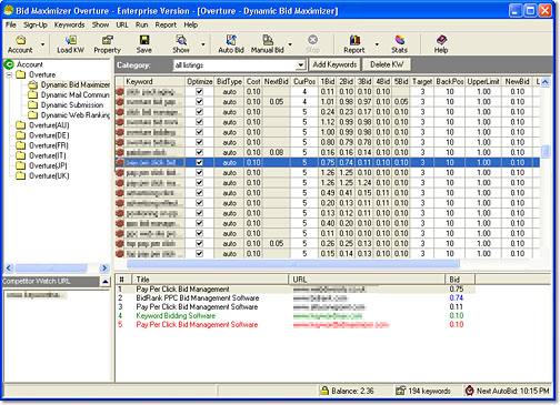 Overture Bid Management