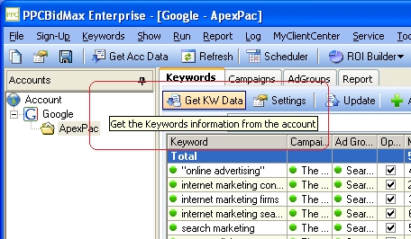 Get Keyword Data