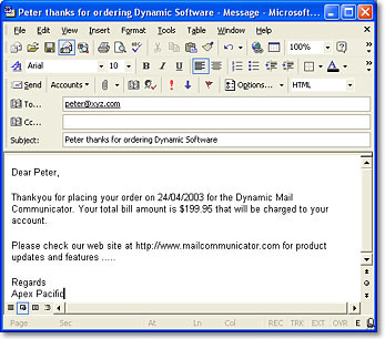 Mail customization